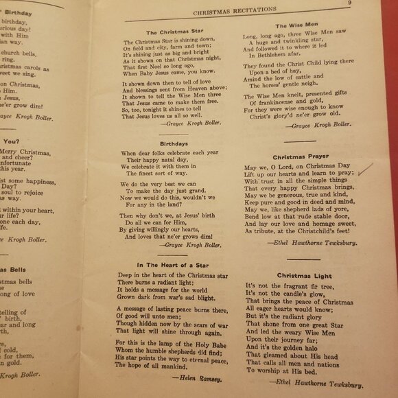 Meigs Christmas Selections 1945 Vintage Booklet from Meigs Publishing Co. Indian - Picture 4 of 5